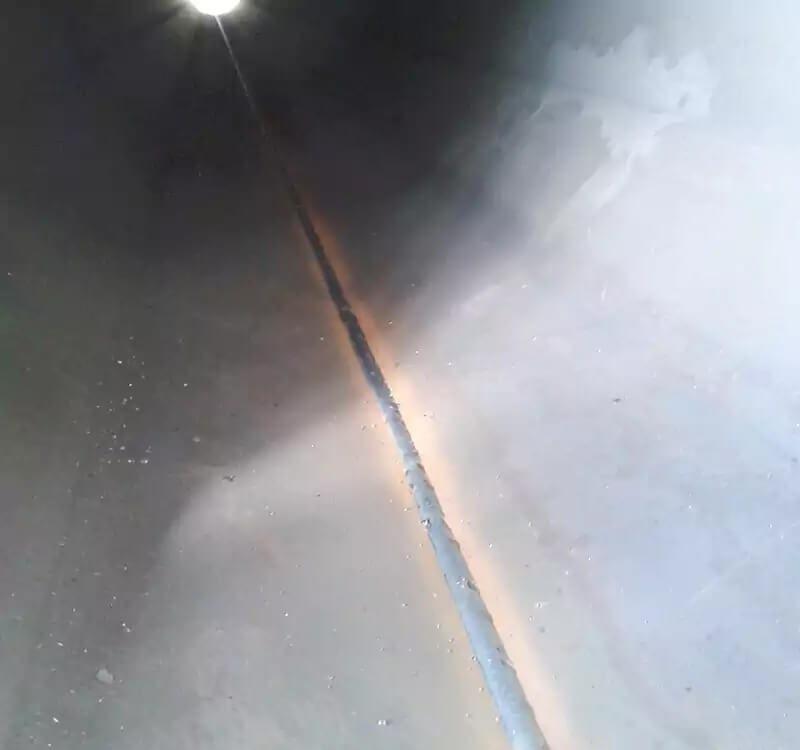 Tower rod internal longitudinal seam welding machine welding sample